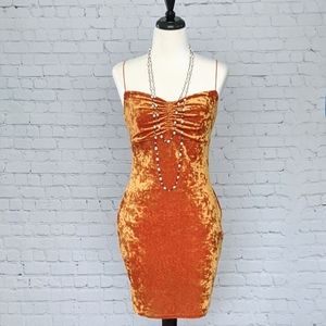 🆕 Urban Outfitters Crushed Velvet Mini Dress M